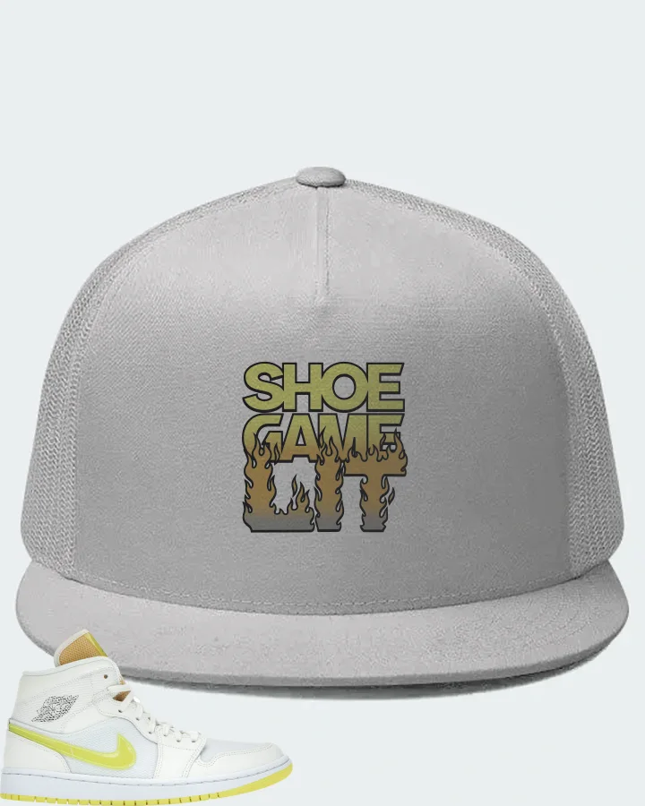 Jordan 1 Mid SE Sneaker Matching White Hat - Shoe Game Lit Refreshed