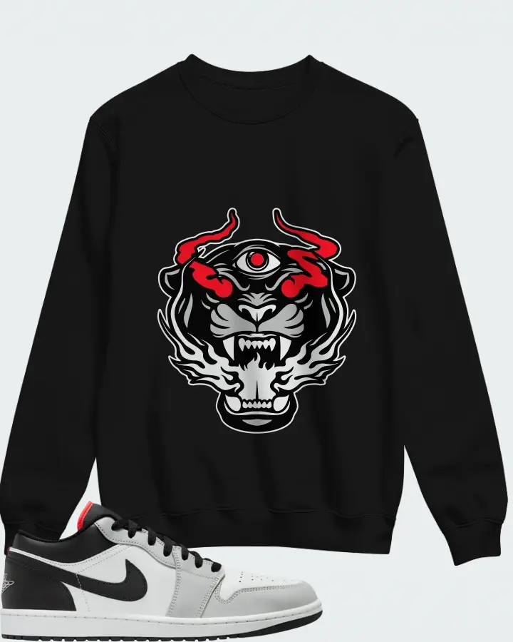 Air Jordan 1 Low Neutral Grey Summit White Matching Sweatshirt