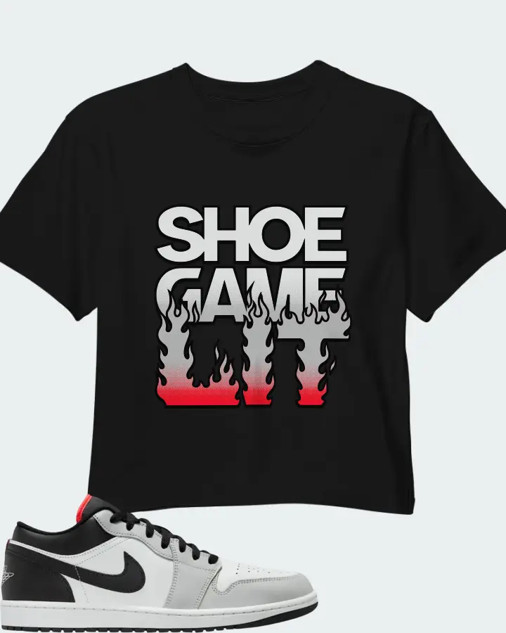Air Jordan 1 Low Neutral Grey Summit White Matching Crop Top