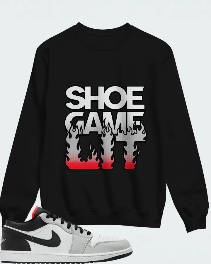Air Jordan 1 Low Neutral Grey Summit White Matching Sweatshirt