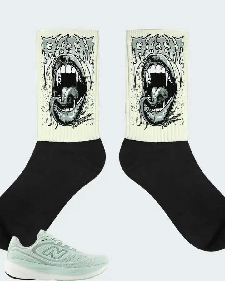 New Balance Cosmic Jade Mosaic Green Matching Socks