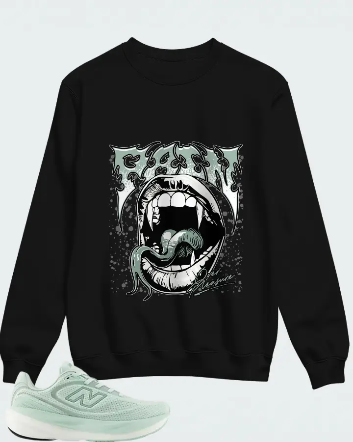 New Balance Cosmic Jade Mosaic Green Matching Sweatshirt