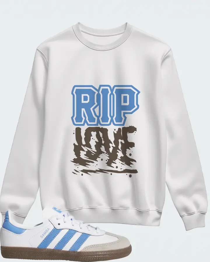 adidas Samba OG Cloud White Blue Fusion Matching Sweatshirt