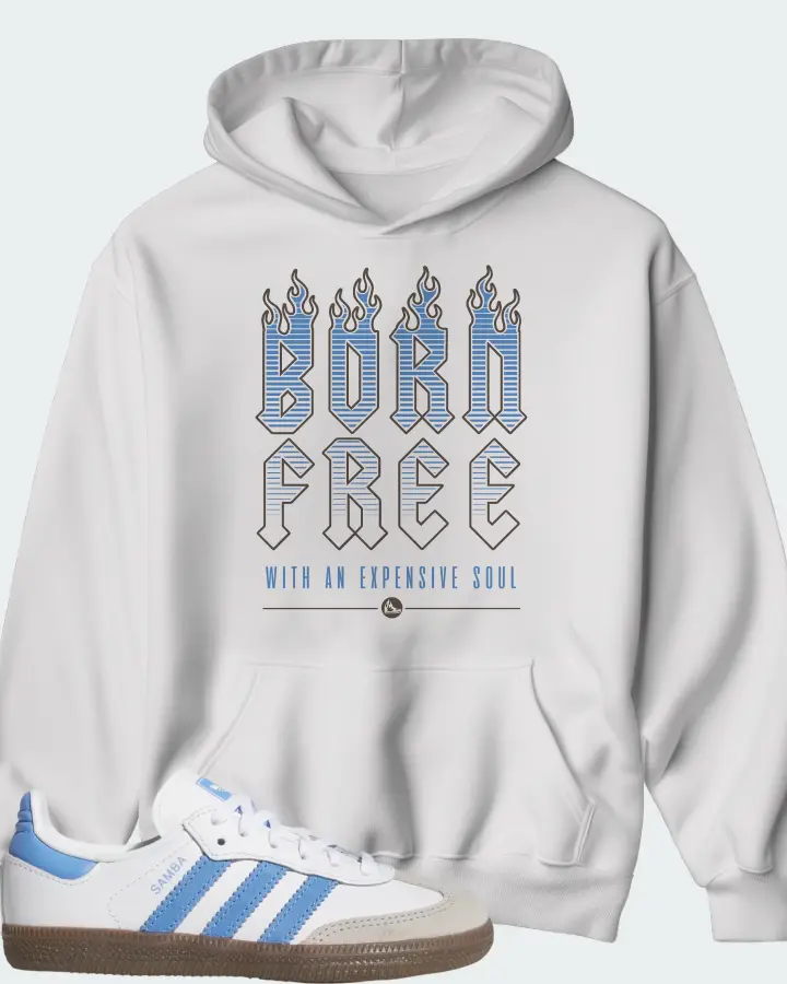 adidas Samba OG Cloud White Blue Fusion Matching Hoodie