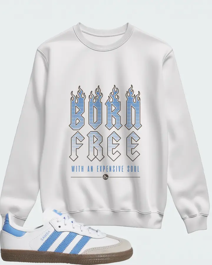 adidas Samba OG Cloud White Blue Fusion Matching Sweatshirt