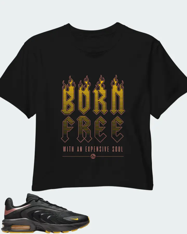Nike Air Max Fire Black Laser Orange Matching Crop Top
