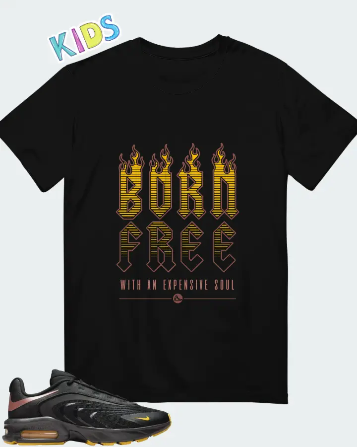 Nike Air Max Fire Black Laser Orange Matching Kid's T-Shirt