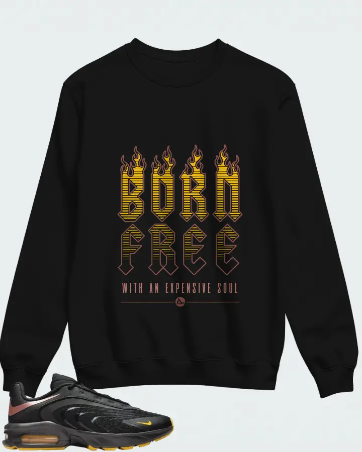 Nike Air Max Fire Black Laser Orange Matching Sweatshirt