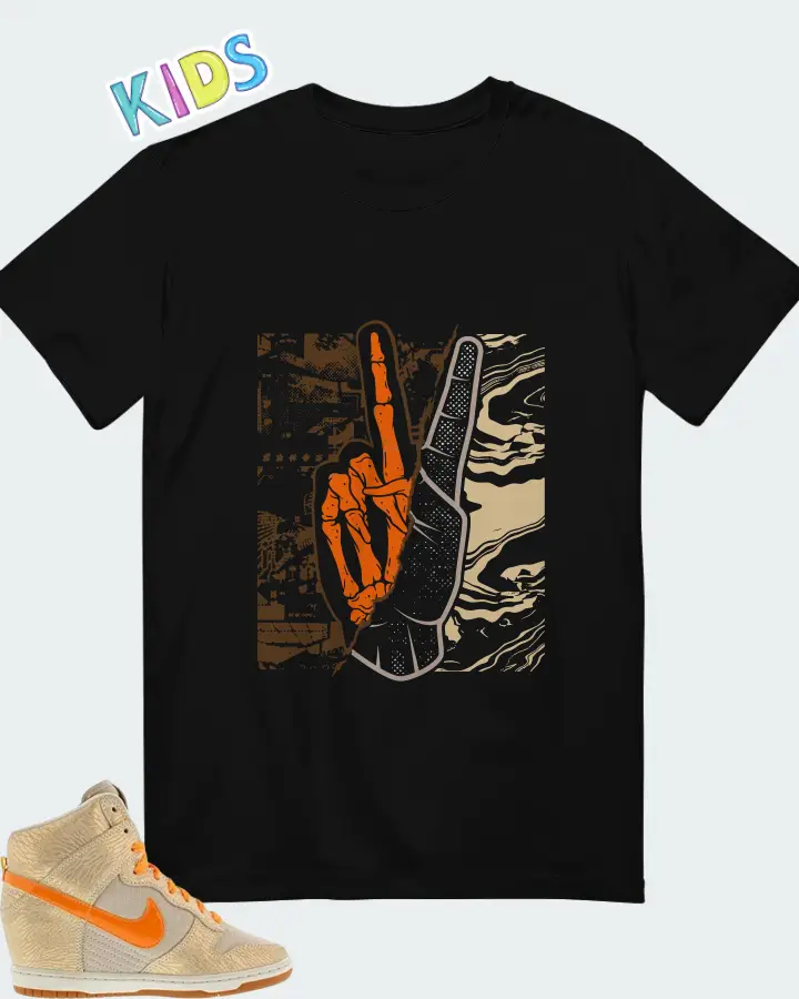 Nike Dunk Sky High Hidden Wedge Tan Metallic Org Matching Kid's T-Shirt