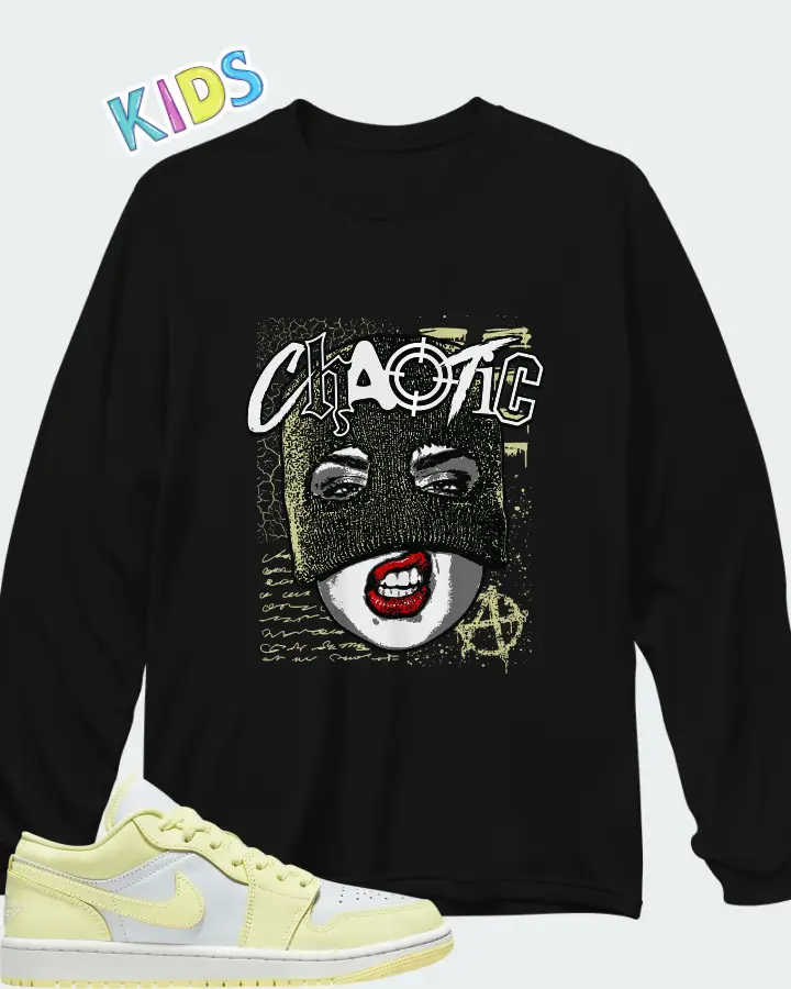 Jordan 1 Low Lemonade Matching Kid's Long Sleeve T-Shirt