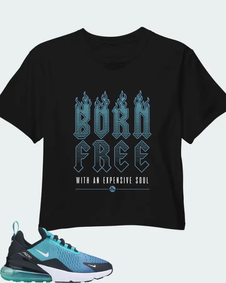 Nike Air Max 270 Blue Black Matching Crop Top