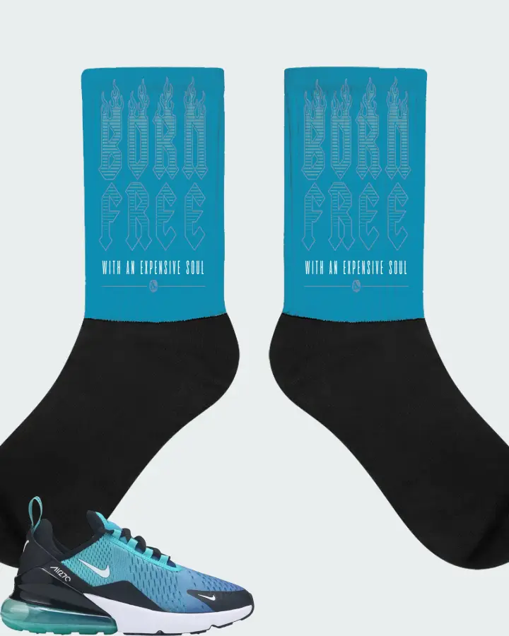 Nike Air Max 270 Blue Black Matching Socks