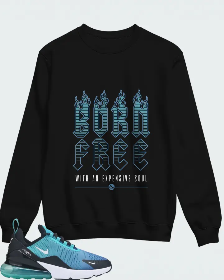 Nike Air Max 270 Blue Black Matching Sweatshirt