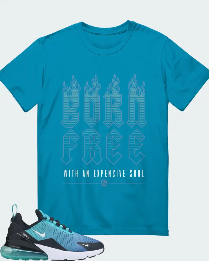 Nike Air Max 270 Blue Black Matching T-Shirt
