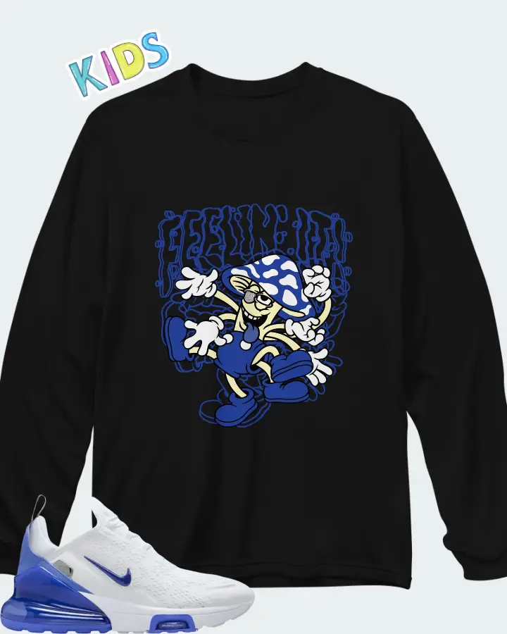 Nike Air Max 270 Premium White Sapphire Matching Kid's Long Sleeve T-Shirt