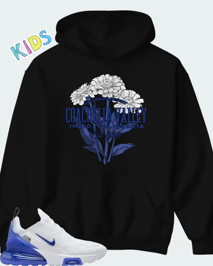 Nike Air Max 270 Premium White Sapphire Matching Kid's Hoodie