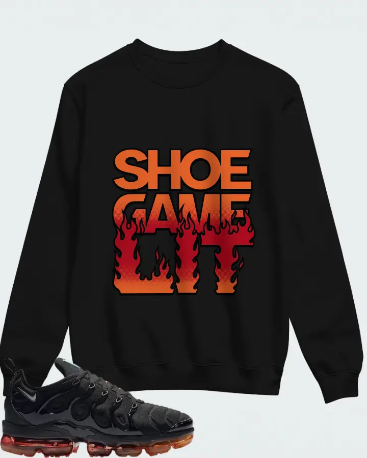 Nike Air VaporMax Plus Black Matching Sweatshirt