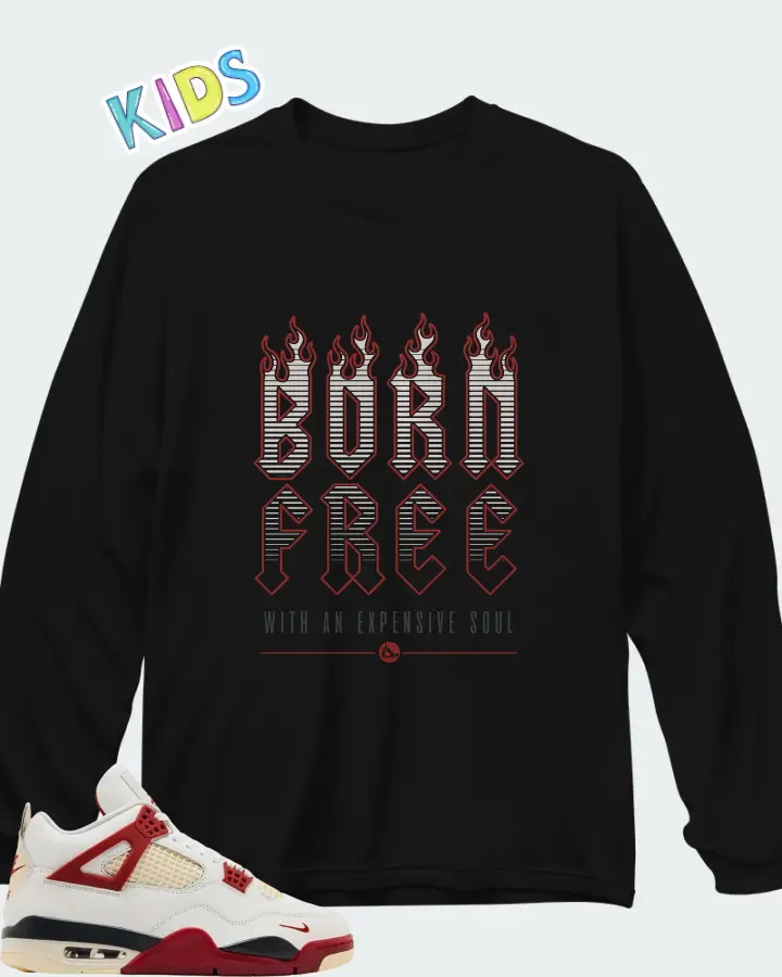 Nigel Sylvester x Air Jordan 4 Retro OG SP Brick After Brick Matching Kid's Long Sleeve T-Shirt