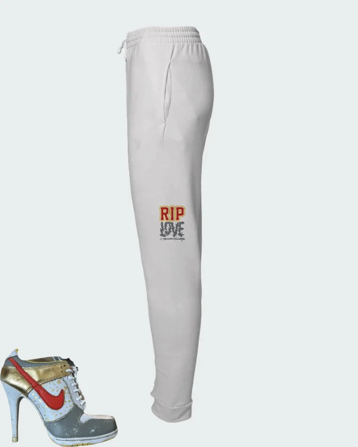 Nike Dunk High Heels Low White Gold Grey Red Matching Joggers