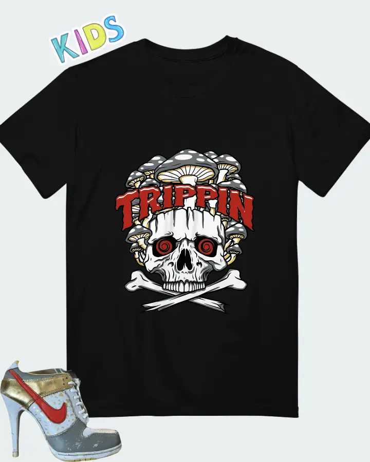 Nike Dunk High Heels Low White Gold Grey Red Matching Kid's T-Shirt