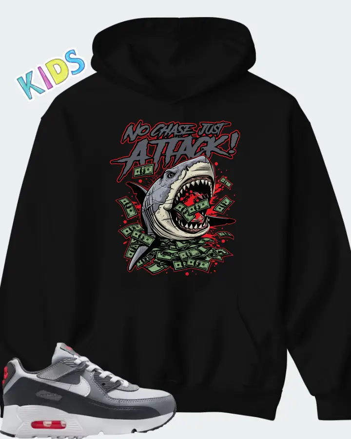Nike Air Max 90 EasyOn Wolf Grey Matching Kid's Hoodie
