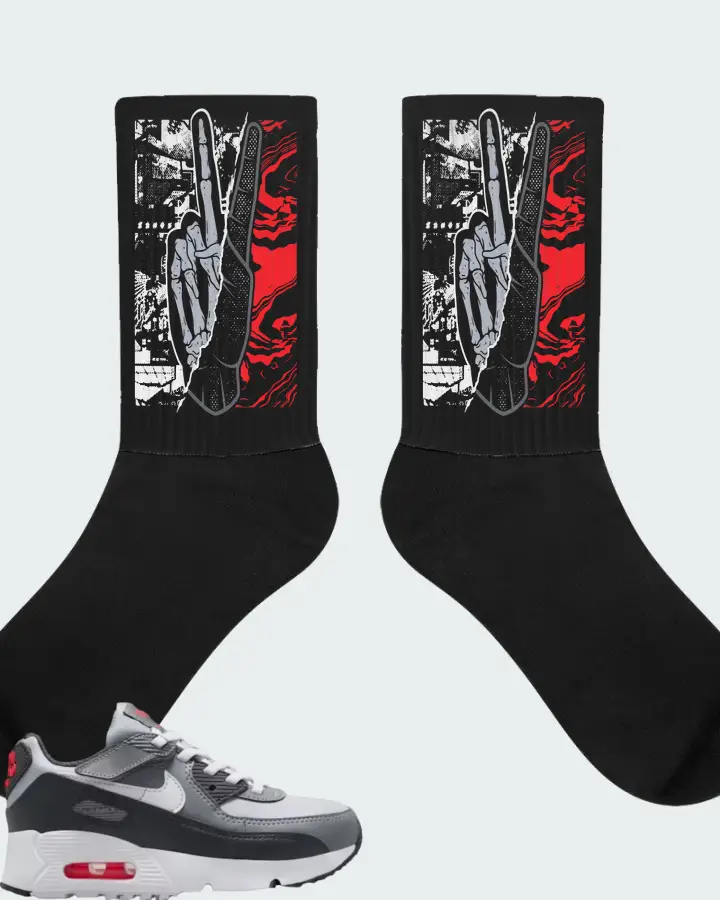 Nike Air Max 90 EasyOn Wolf Grey Matching Socks
