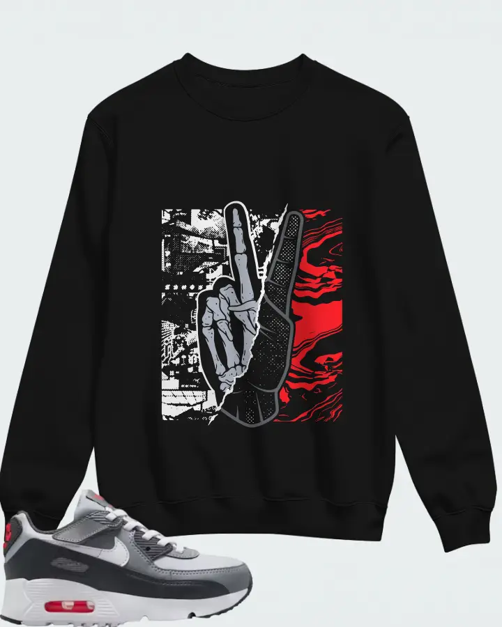 Nike Air Max 90 EasyOn Wolf Grey Matching Sweatshirt