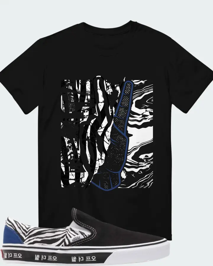 Vans Old Skool Korean Typography  Sneaker Matching Black T-Shirt - Peace of mind