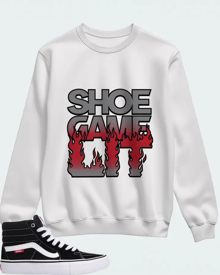 Vans Sk8-Hi Pro Sneaker Matching White Sweatshirt - Shoe Game Lit Refreshed