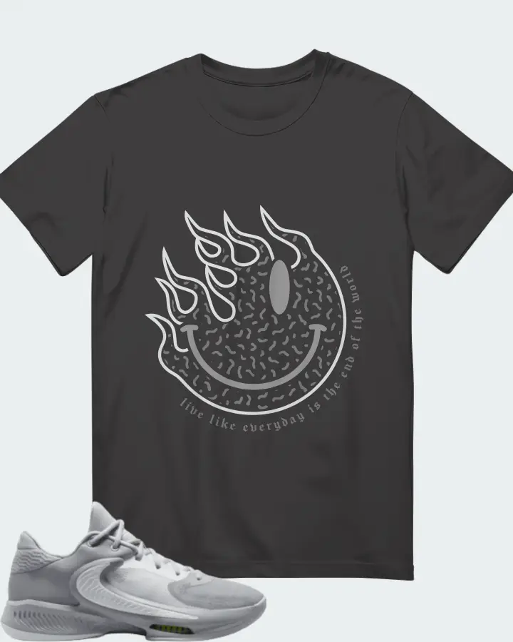 Nike Zoom Freak 4 TB Wolf Grey White Matching T-Shirt