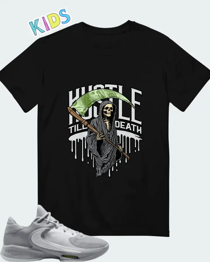 Nike Zoom Freak 4 TB Wolf Grey White Matching Kid's T-Shirt