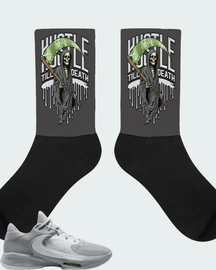 Nike Zoom Freak 4 TB Wolf Grey White Matching Socks