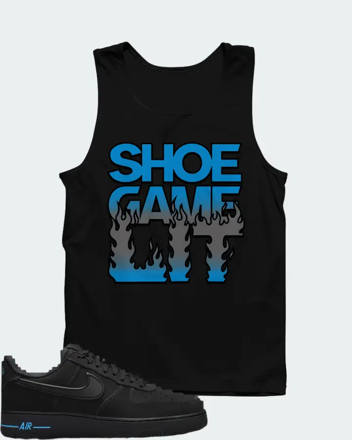 Nike Air Force 1 '07 Black University Blue Matching Tank Top