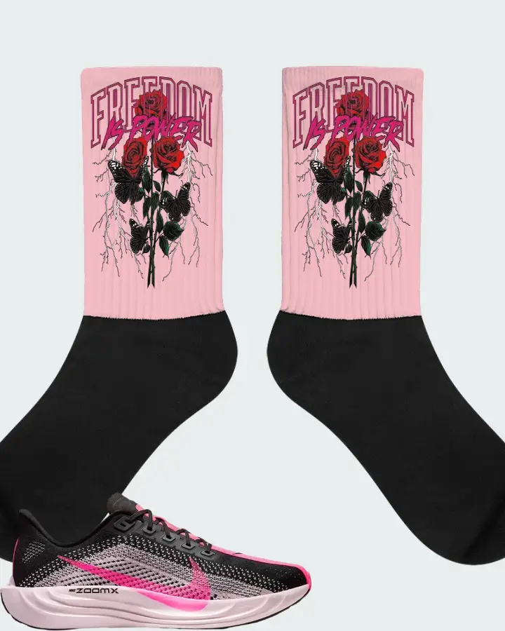 Nike Pegasus Plus Black Pink Foam Hyper Pink Matching Socks