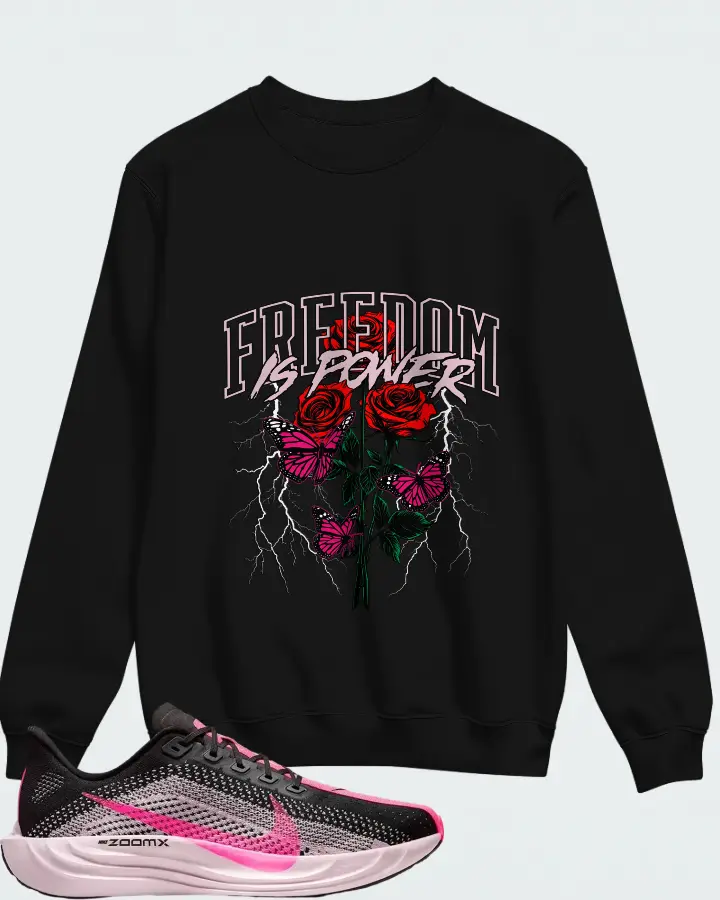 Nike Pegasus Plus Black Pink Foam Hyper Pink Matching Sweatshirt