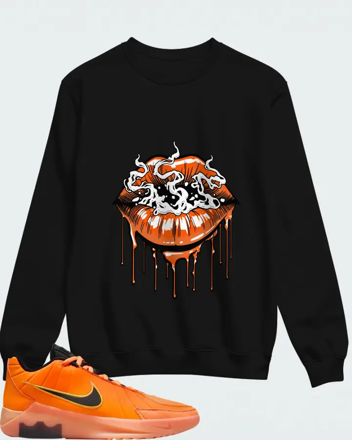 Nike LeBron Witness 9 Total Orange Orange Chalk Sundial Black Matching Sweatshirt