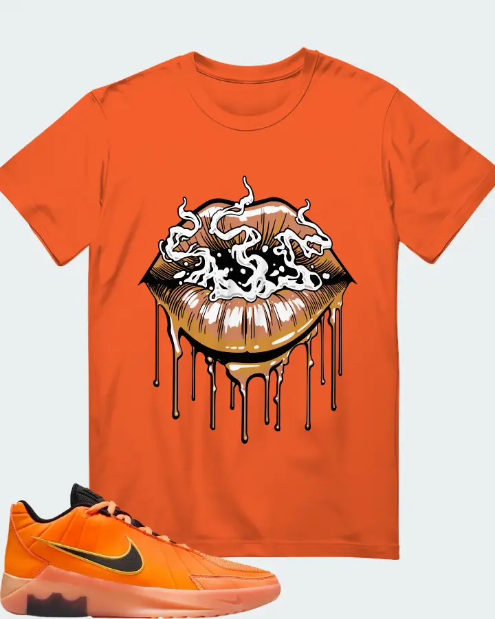 Nike LeBron Witness 9 Total Orange Orange Chalk Sundial Black Matching T-Shirt