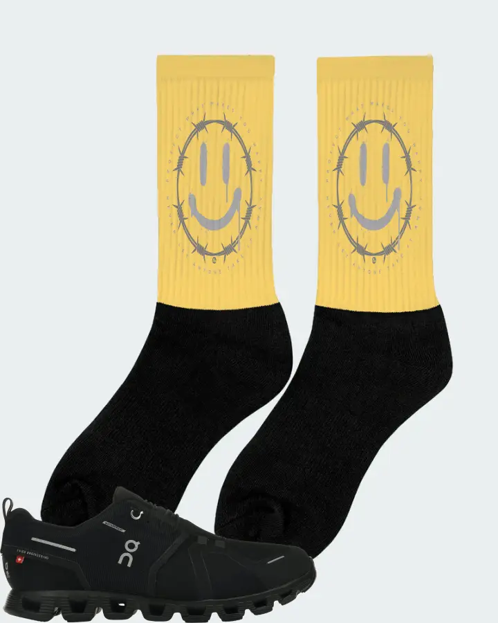 On Running Cloud 5 Waterproof Sneaker Matching Yellow Socks (PROTECT) - View 3