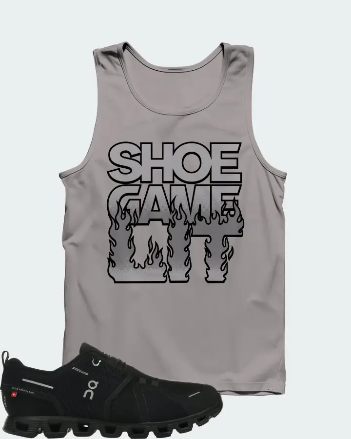 On Running Cloud 5 Waterproof Sneaker Matching Grey Tank Top - Shoe Game Lit Refreshed
