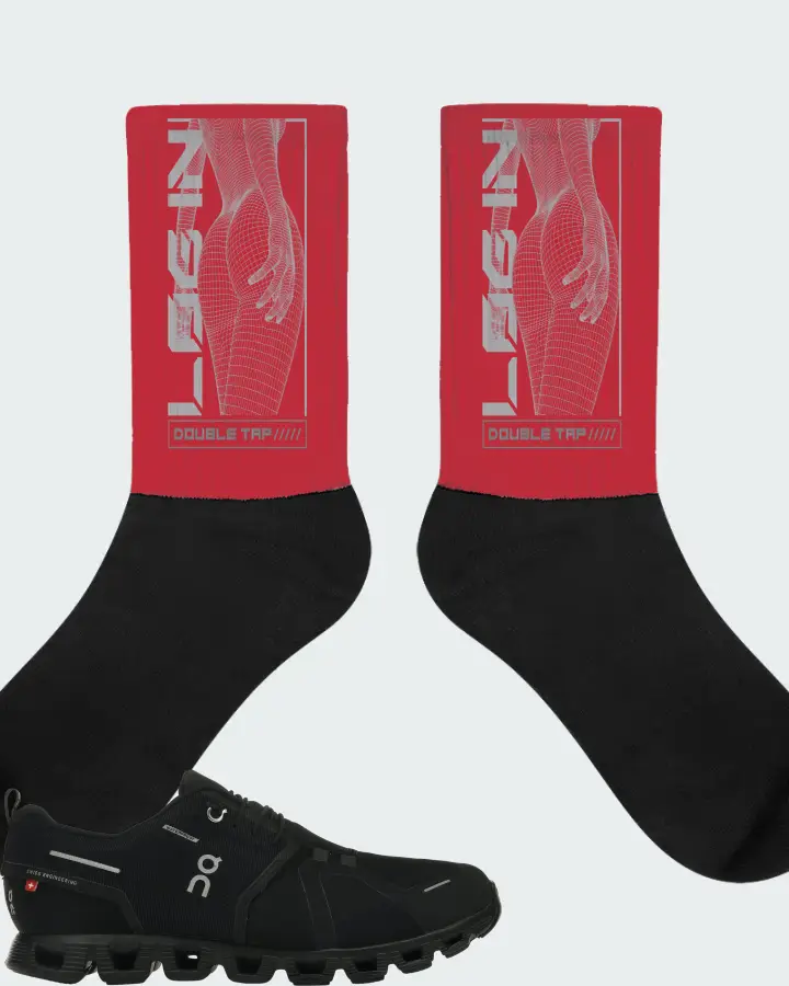 On Running Cloud 5 Waterproof Sneaker Matching Red Socks (LOGIN) - View 1