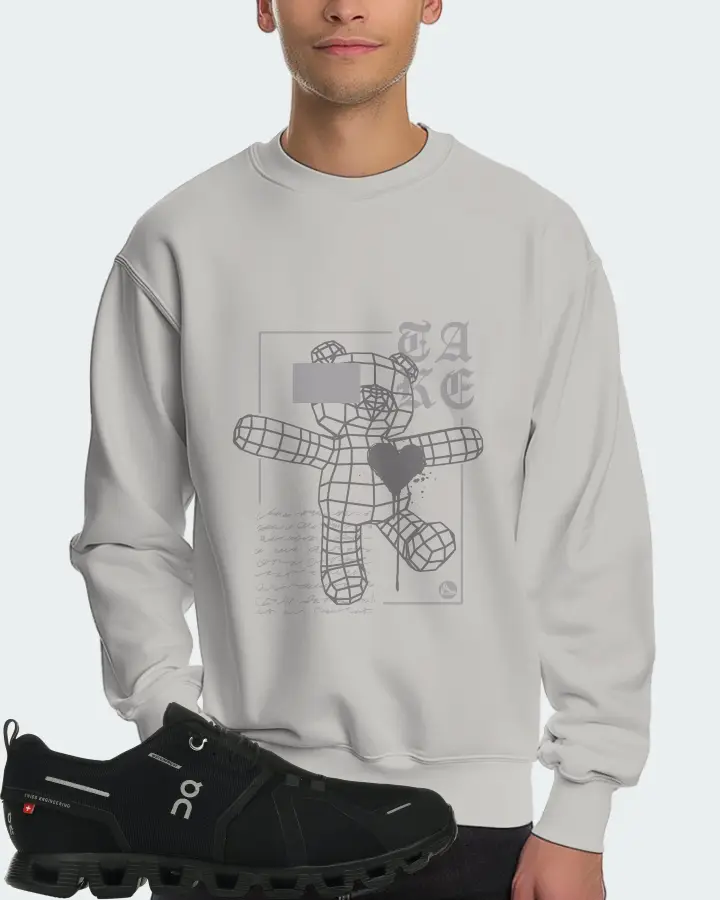On Running Cloud 5 Waterproof Sneaker Matching Grey Sweatshirt (TAKE) - View 4