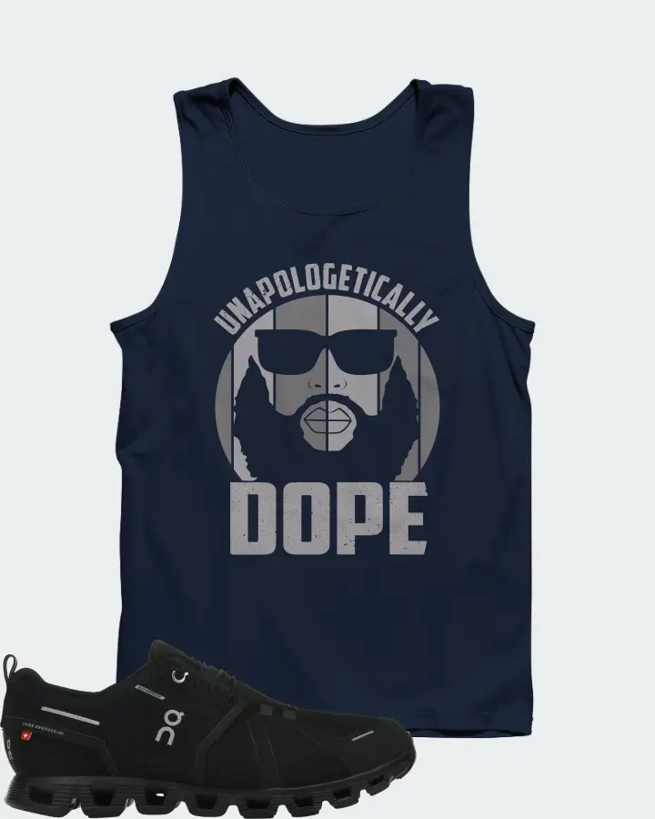 On Running Cloud 5 Waterproof Sneaker Matching Navy Tank Top - UNAPOLOGETICALLY DOPE Man