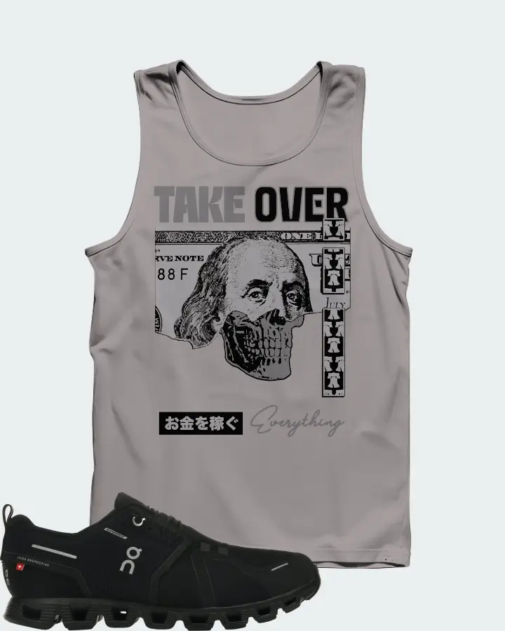On Running Cloud 5 Waterproof Sneaker Matching Grey Tank Top - Take Over