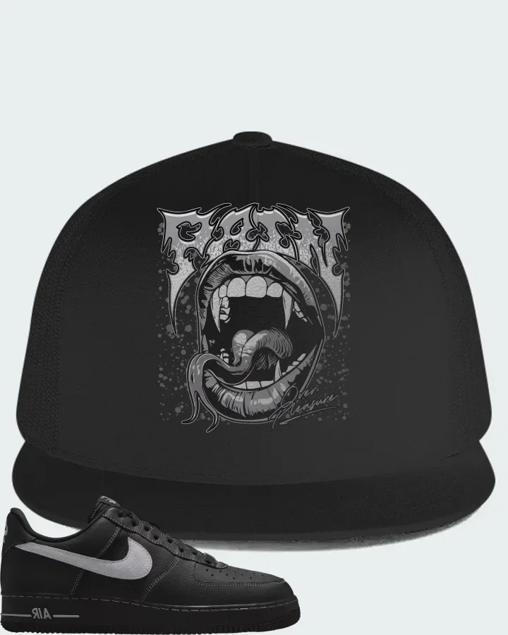Nike Air Force 1 Low '07 Black Wolf Grey Matching Hat