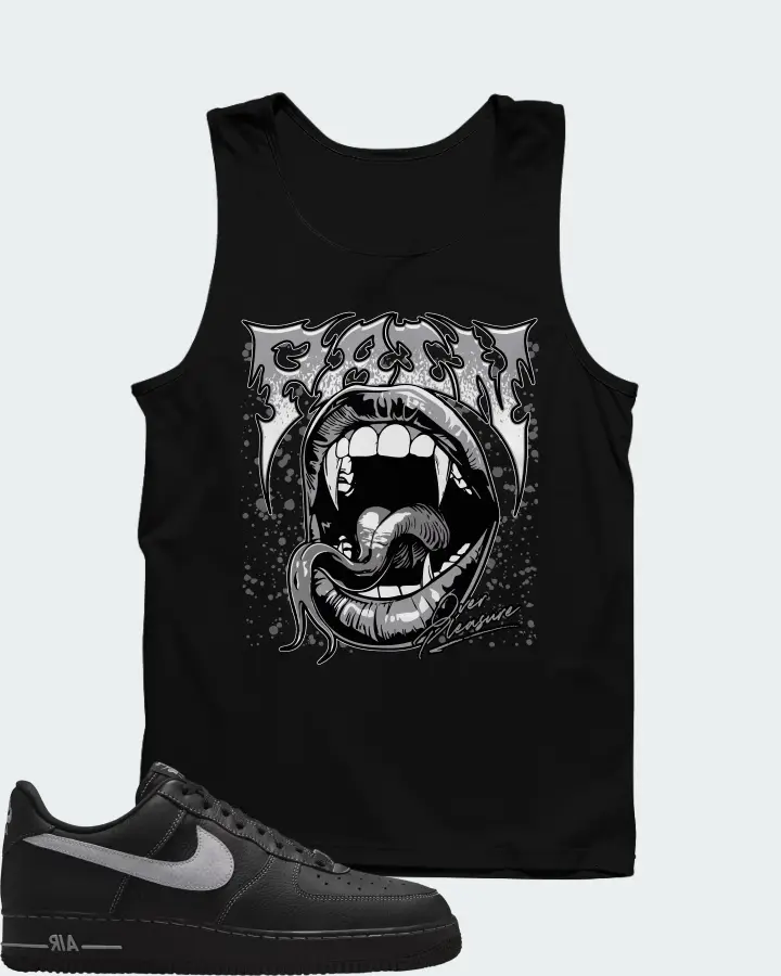 Nike Air Force 1 Low '07 Black Wolf Grey Matching Tank Top
