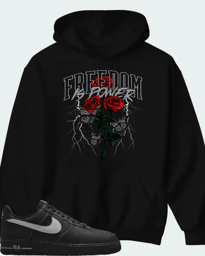 Nike Air Force 1 Low '07 Black Wolf Grey Matching Hoodie