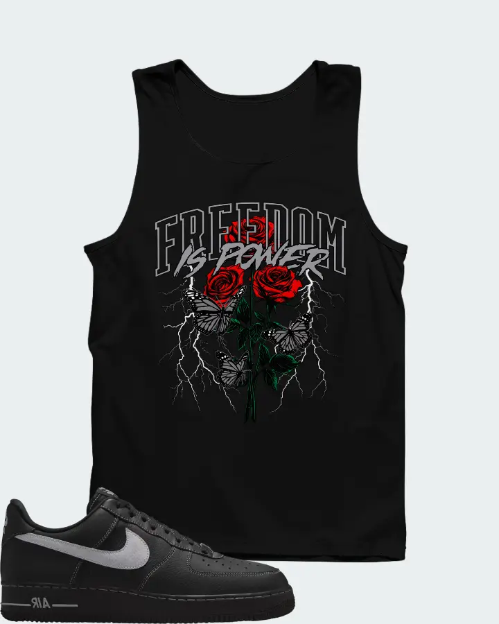 Nike Air Force 1 Low '07 Black Wolf Grey Matching Tank Top