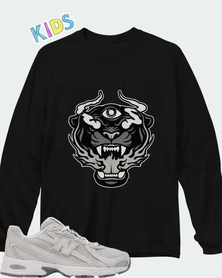 New Balance 740 Grey Matching Kid's Long Sleeve T-Shirt