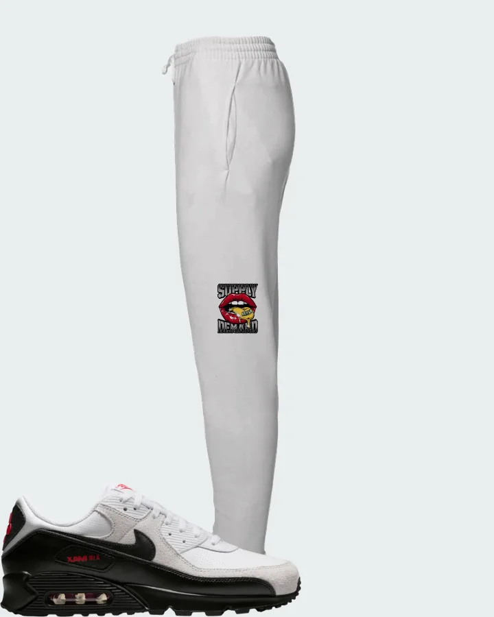 Nike Air Max 90 White Black Matching Joggers