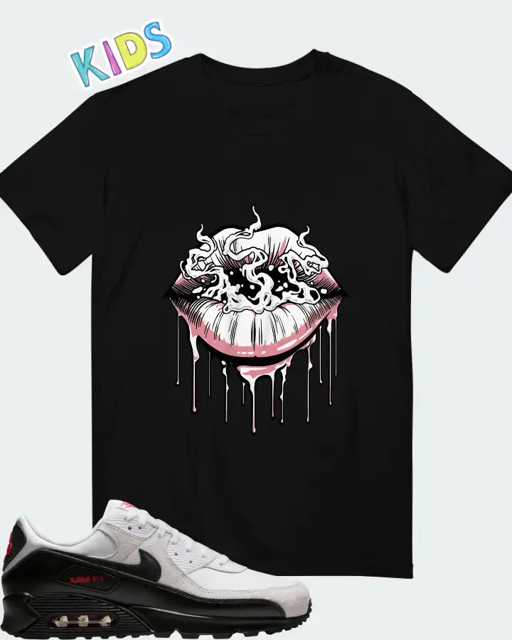 Nike Air Max 90 White Black Matching Kid's T-Shirt